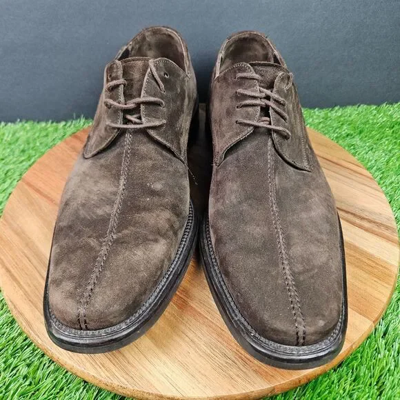 Mezlan Wayne Brown Suede Leather Oxford Dress Shoes Split Toe Size 10 M